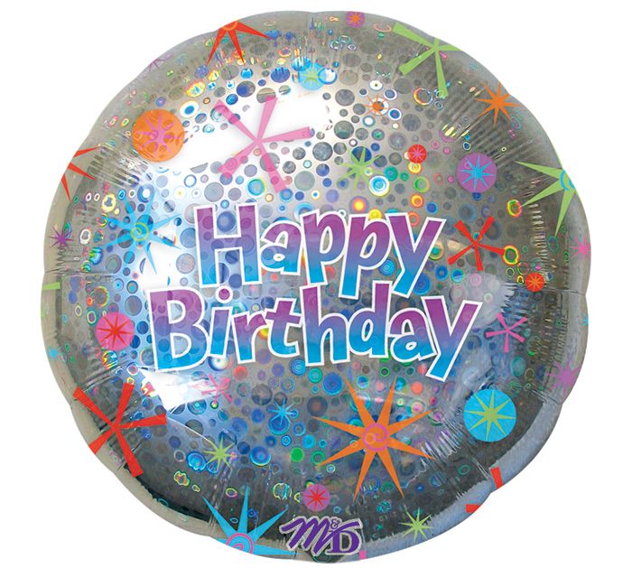 Foil Balloon Holographic Birthday Celebration 32in