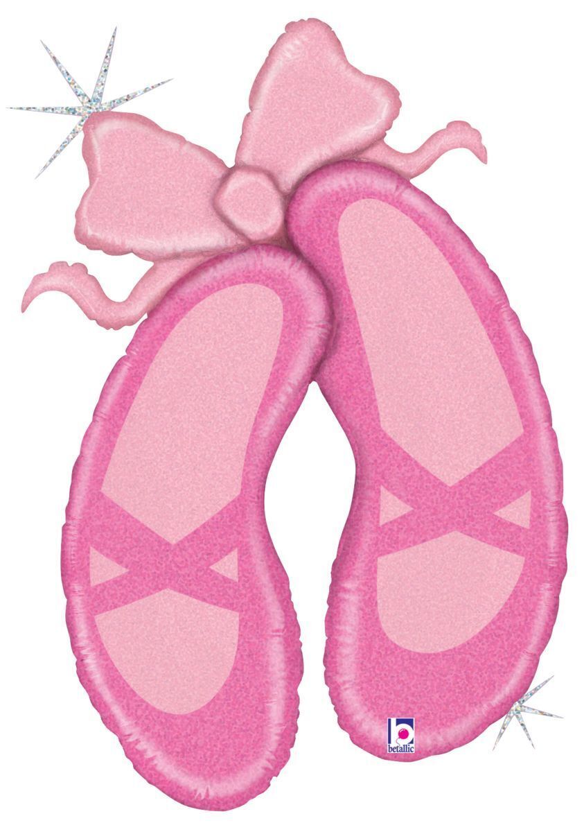 Foil Balloon Ballet Slippers Holographic 40in