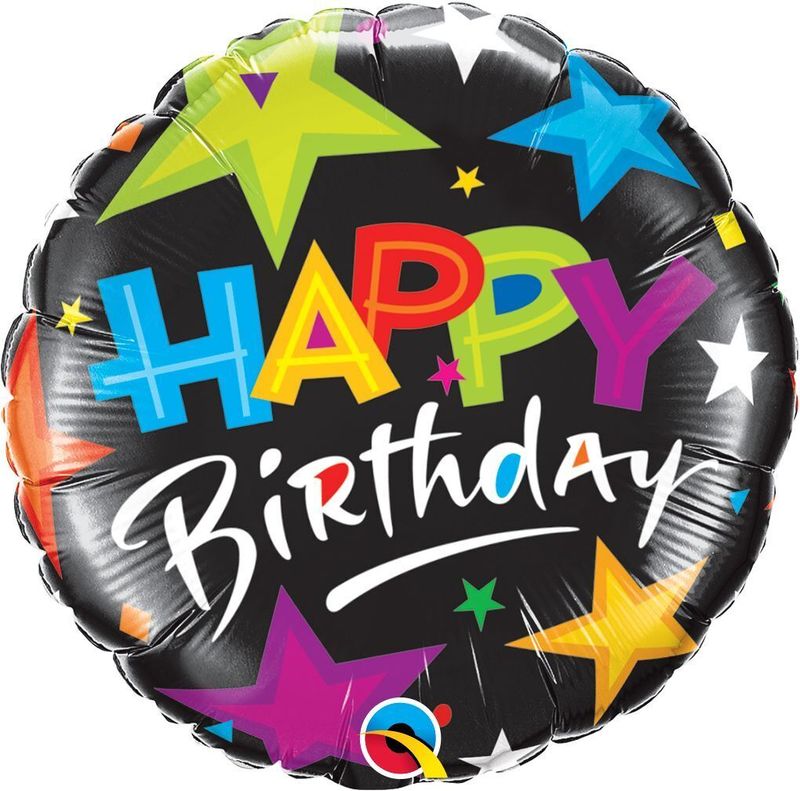 Foil Balloon Birthday Brilliant Stars 18in