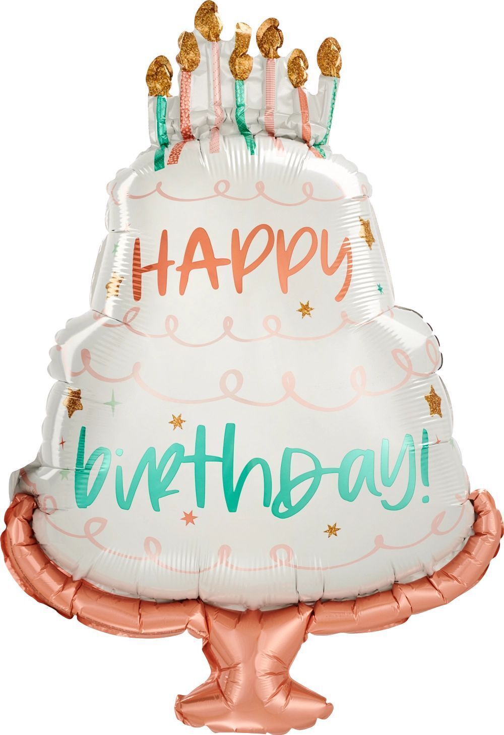 Foil Balloon Happy Birthday Cake 28in