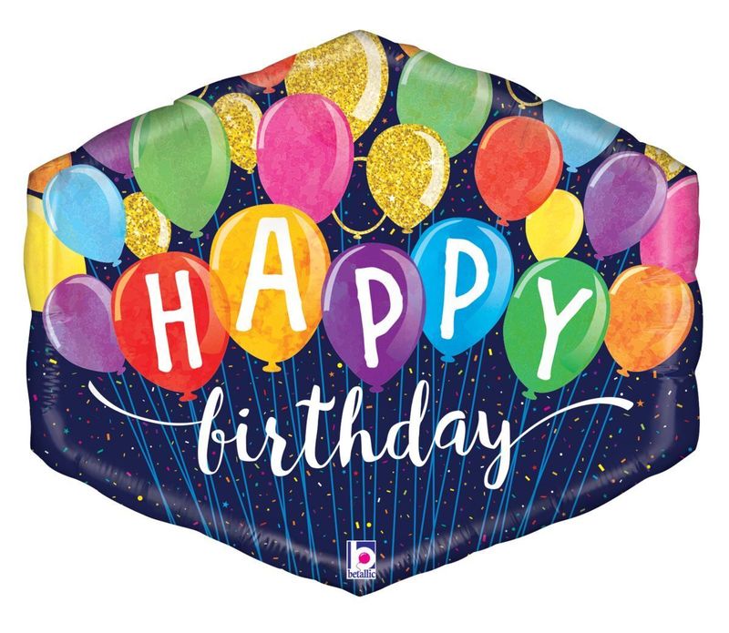 Foil Balloon Festive Birthday Balloons Shape 30in