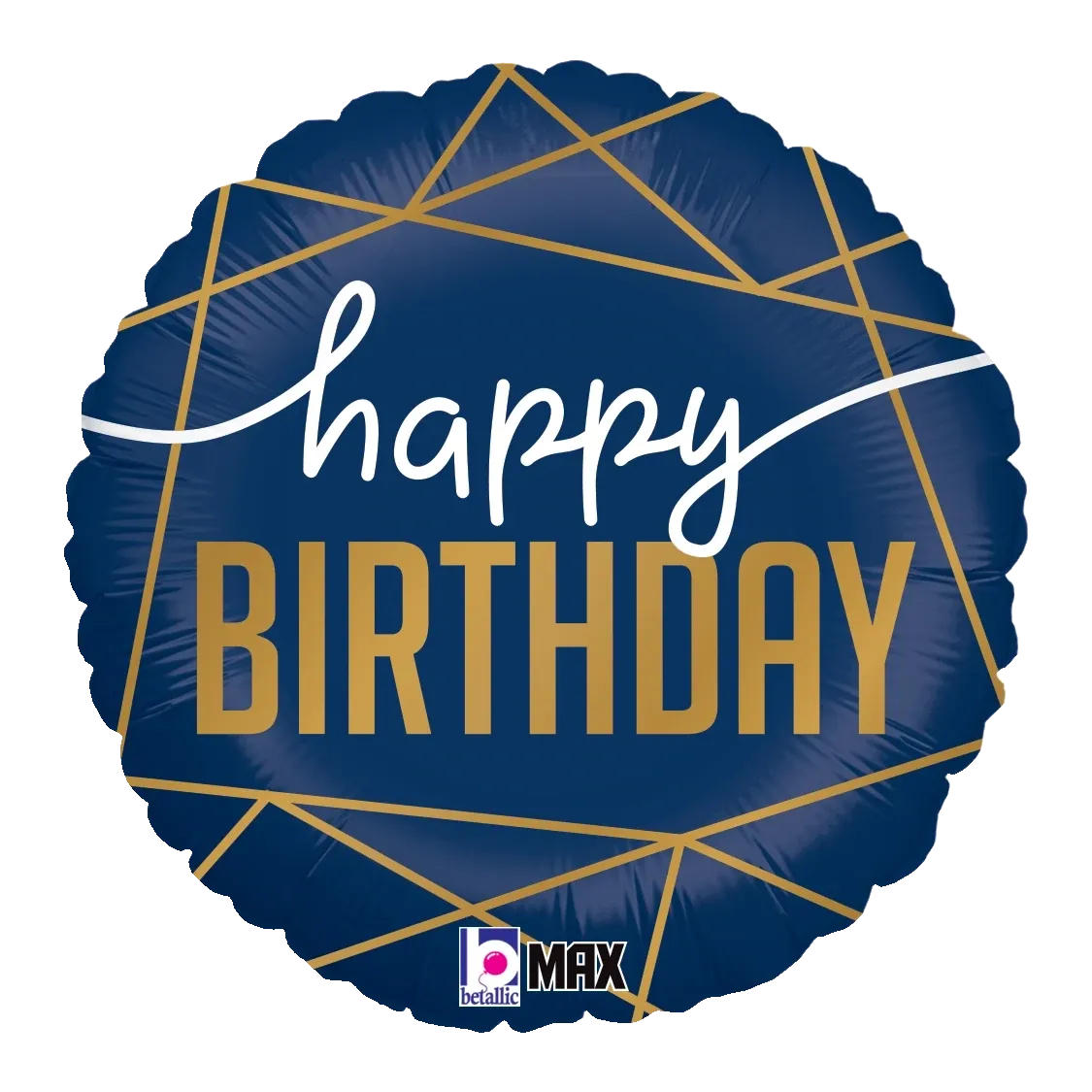 Foil Balloon Navy Birthday 18in