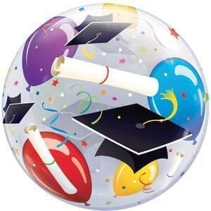Bubble Balloon Grad Hats & Balloons 22in