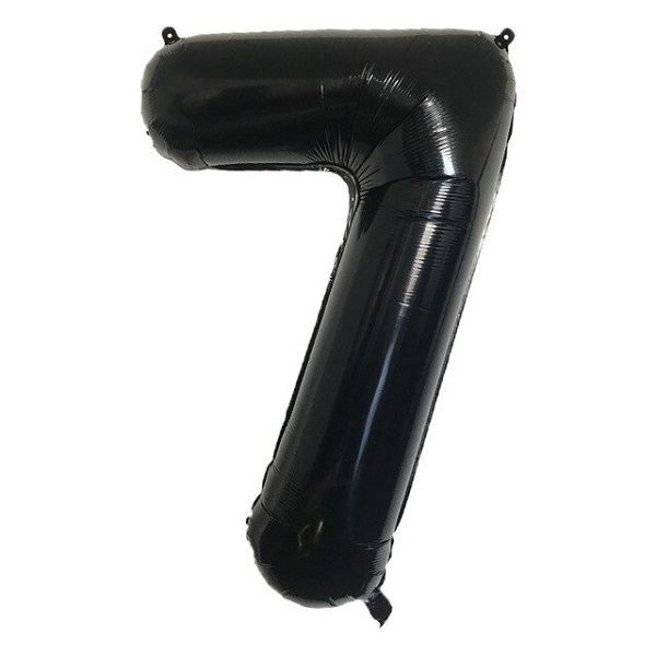 Foil Balloon Number 7 Black 34in