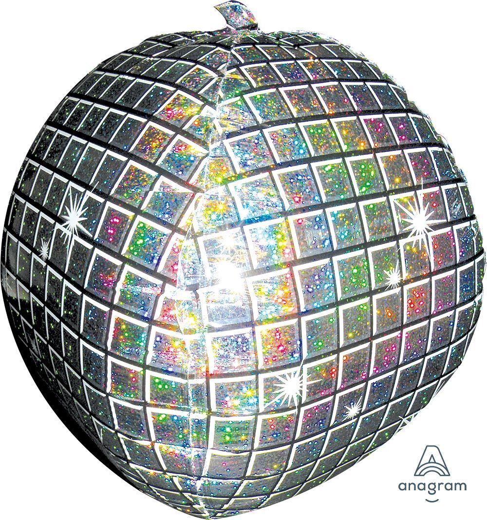 Foil Balloon Orbz Holographic Disco Ball 15in