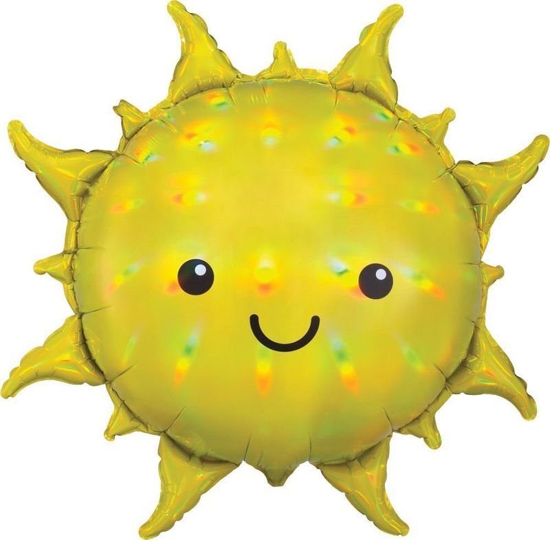 Foil Balloon Iridescent Sun 27in