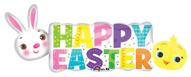 Foil balloon Banner Happy Easter 43in