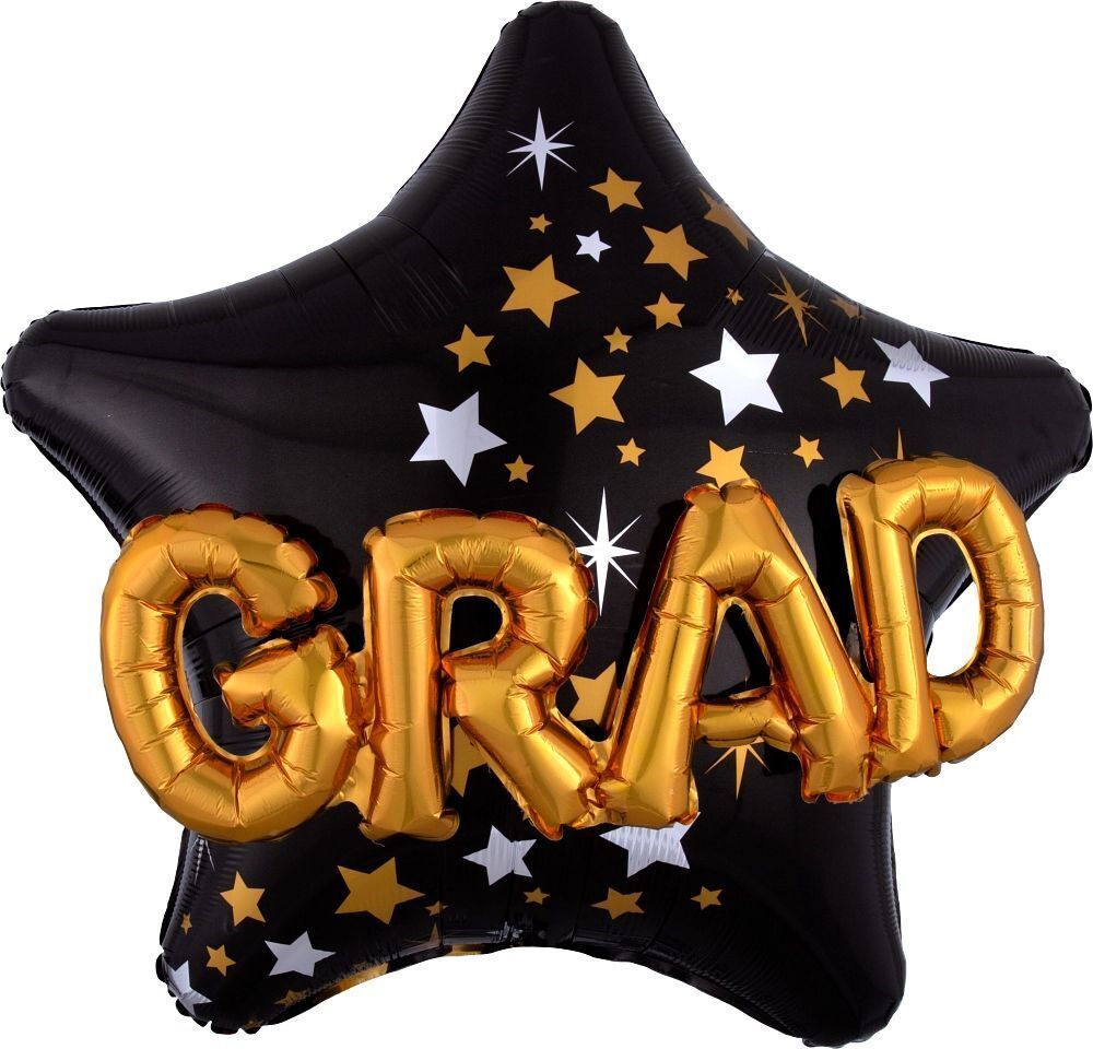 Foil Balloon Congrats Grad Star 36in