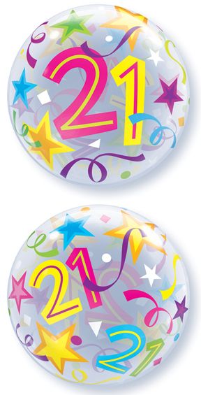 Bubble balloon Brilliant Stars 22in