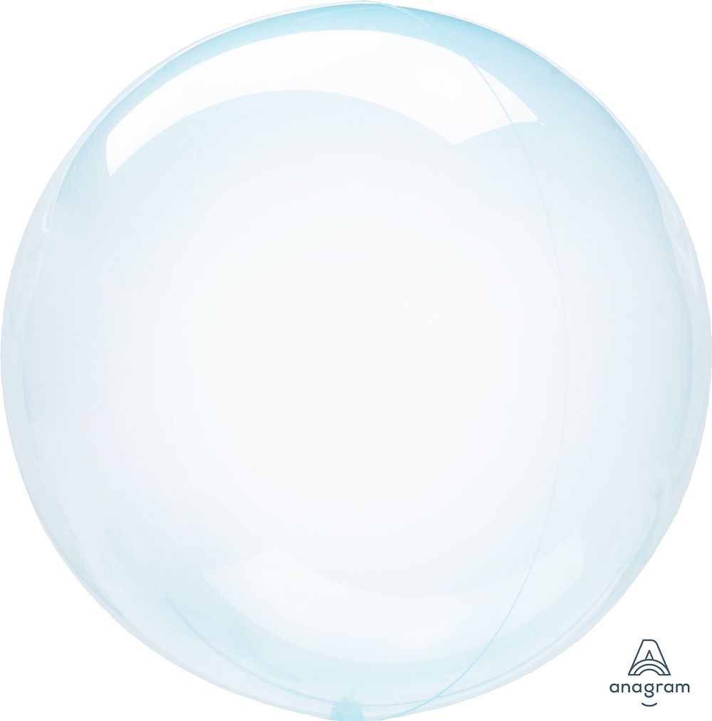 Foil Balloon Bubble Crystal Clearz Blue 18in