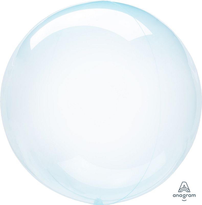 Foil Balloon Bubble Crystal Clearz Blue 18in