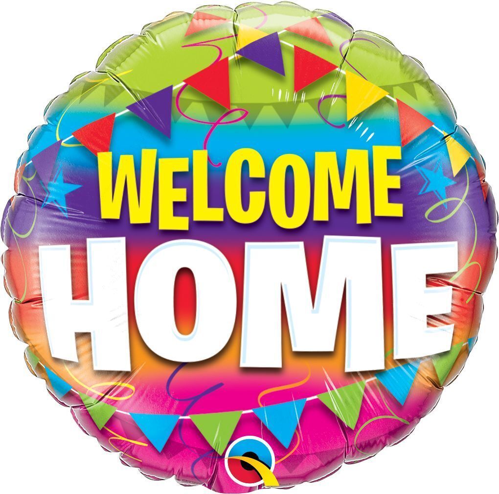 Foil Balloon Round Welcome Home Pennants 18in