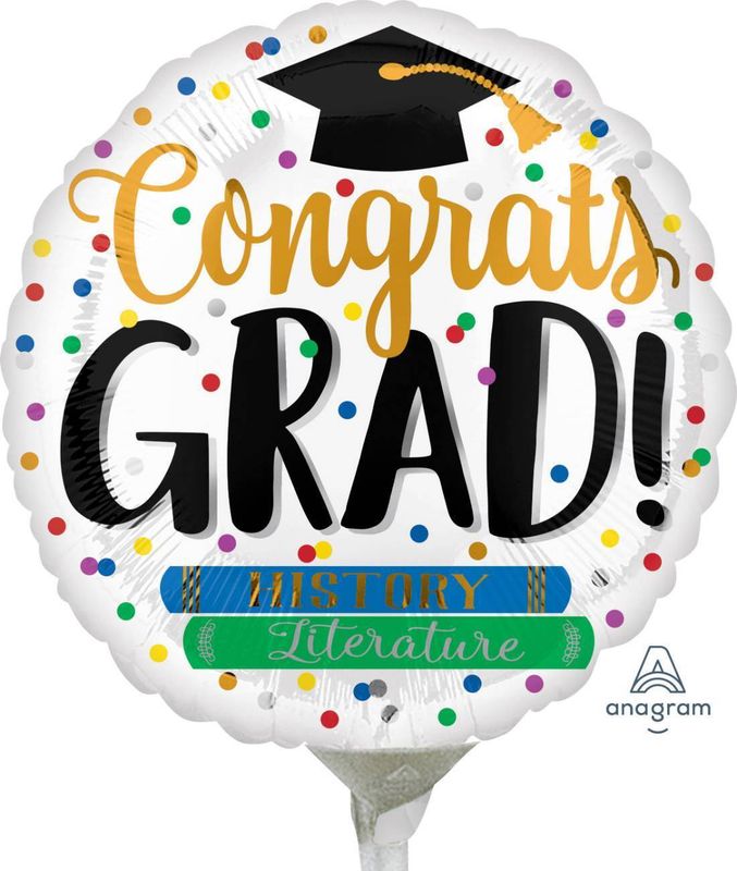 Foil Balloon Congrats Grad Books 28in