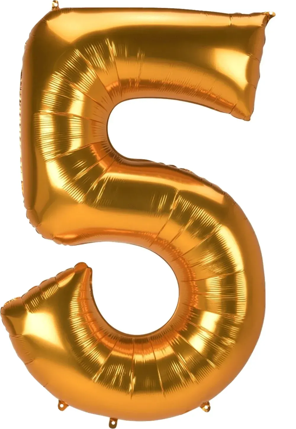 Foil Balloon Number 5 Gold 53in