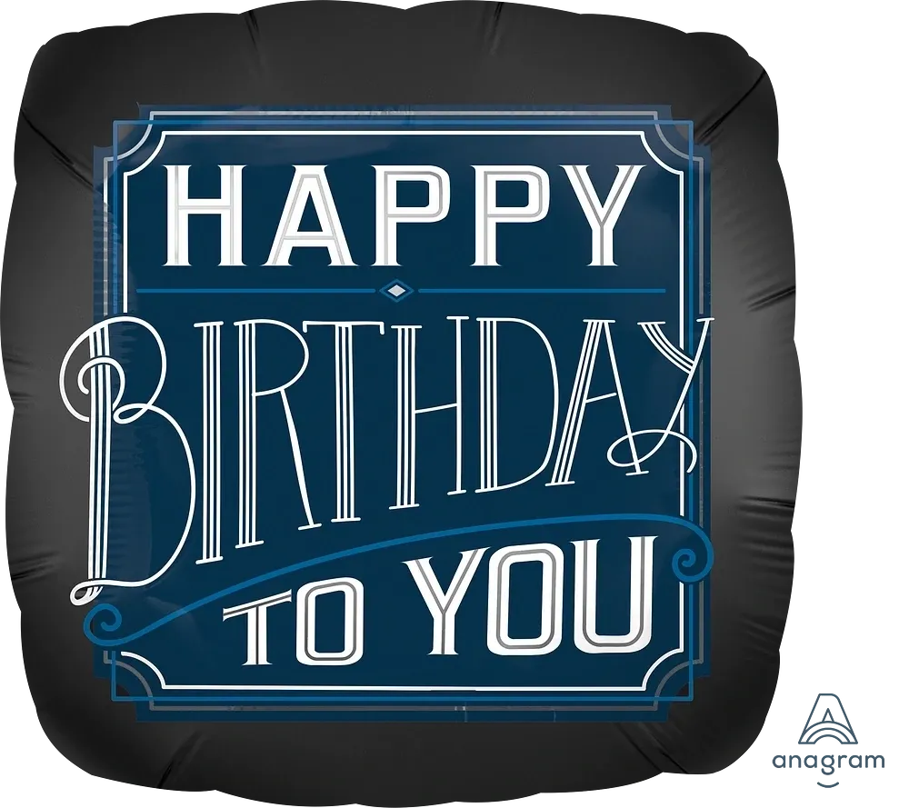 18" Male Happy Birthday