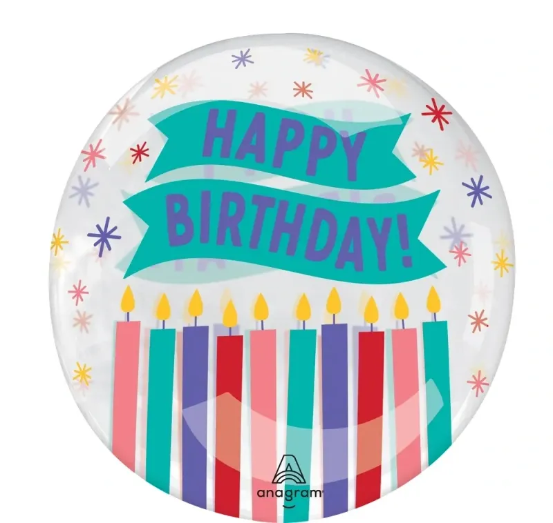 18" Happy Birthday Candles Clearz