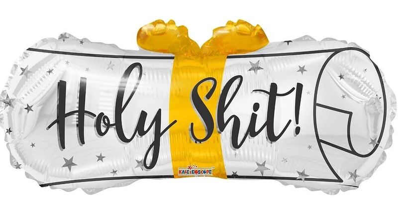 Foil Balloon Holy Shit Grad Diploma 18in