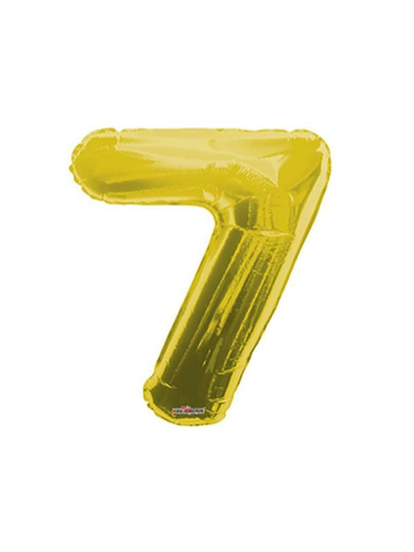 Foil Balloon Number 7 Gold 34in