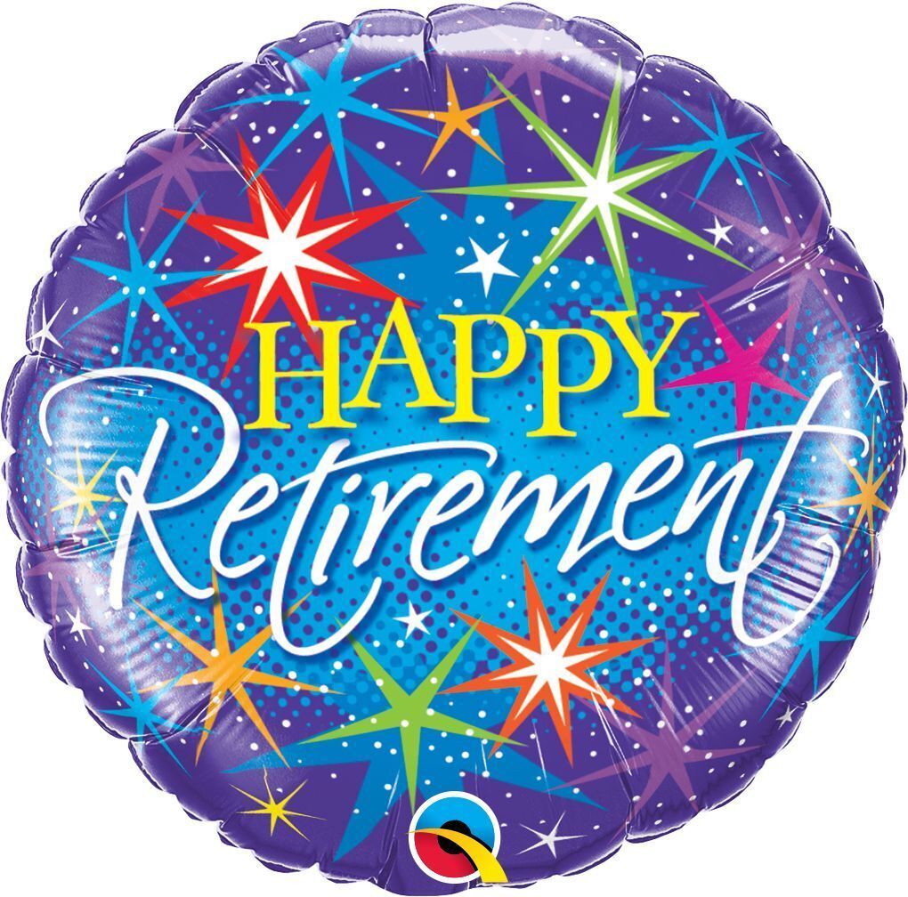 Foil Balloon Round Hello Retirement 18in
