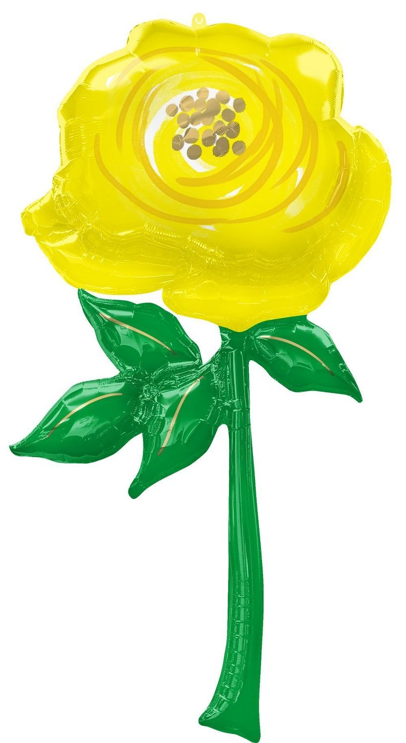 Foil Balloon Yellow Flower 30in