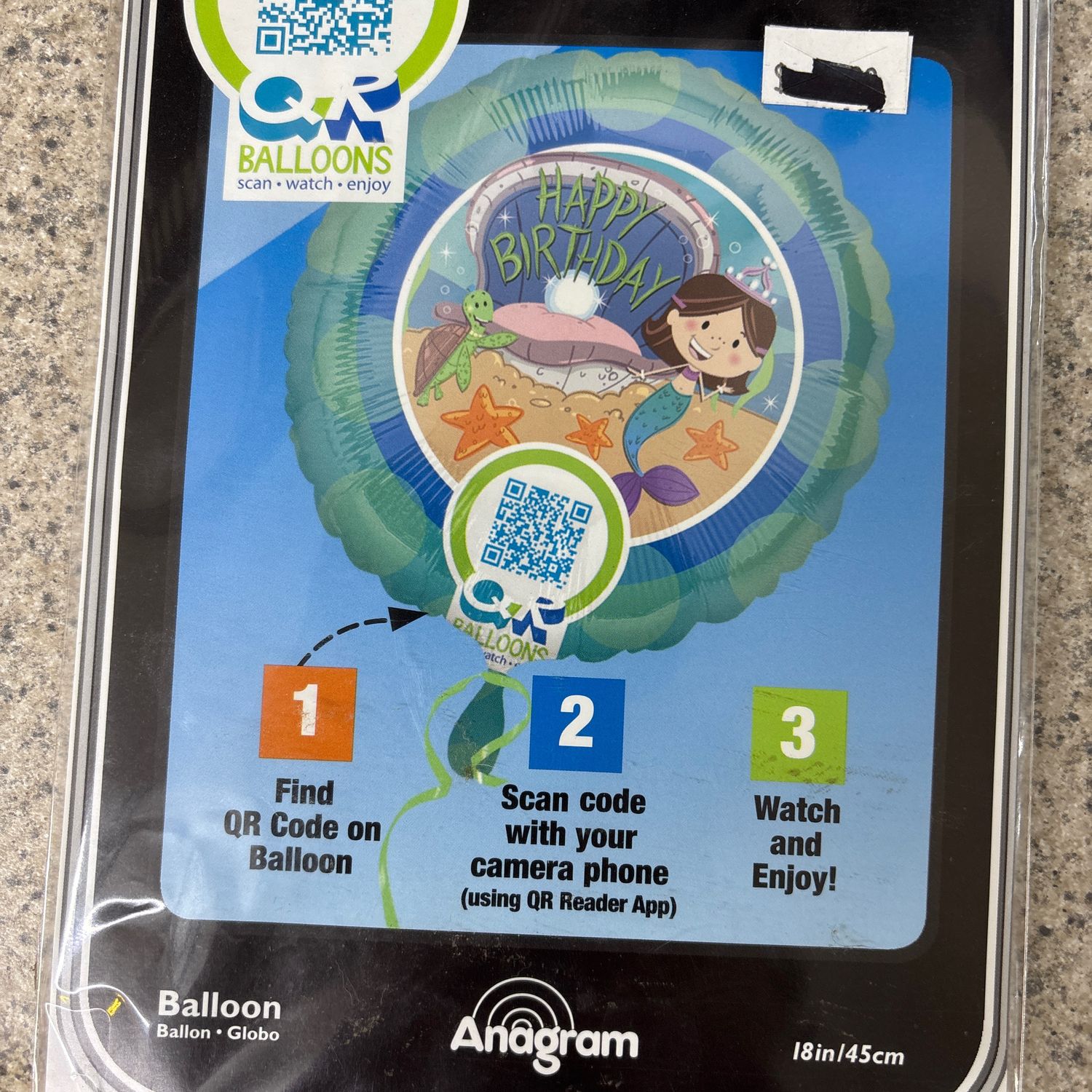 Mermaid Happy Birthday Balloon