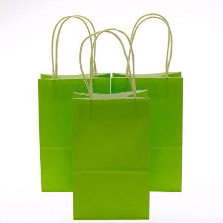 Lime Green Kraft Gift Bags