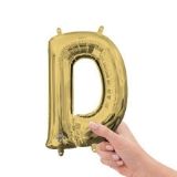 16 Inch Letter D - Anagram - White Gold (Air-Fill Only) Foil Mylar Balloon
