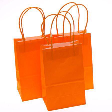  Orange Kraft Gift Bags