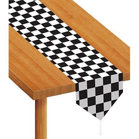 Printed Checkered Table Runner
