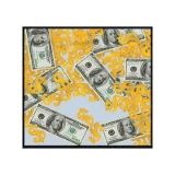Beistle Big Bucks Print Confetti Gold 