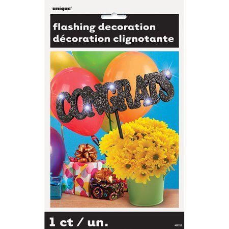 Flashing Congrats Decorative Pick