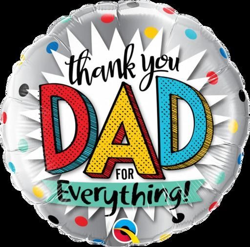 thank You Dad for Everything Flat Foil Balloon