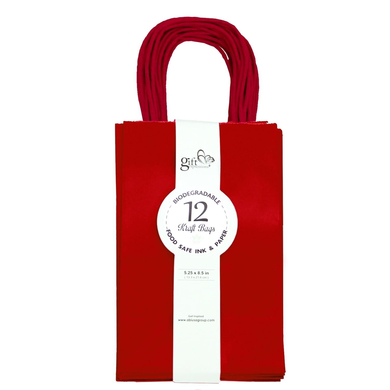 Small Red Kraft Gift Bags