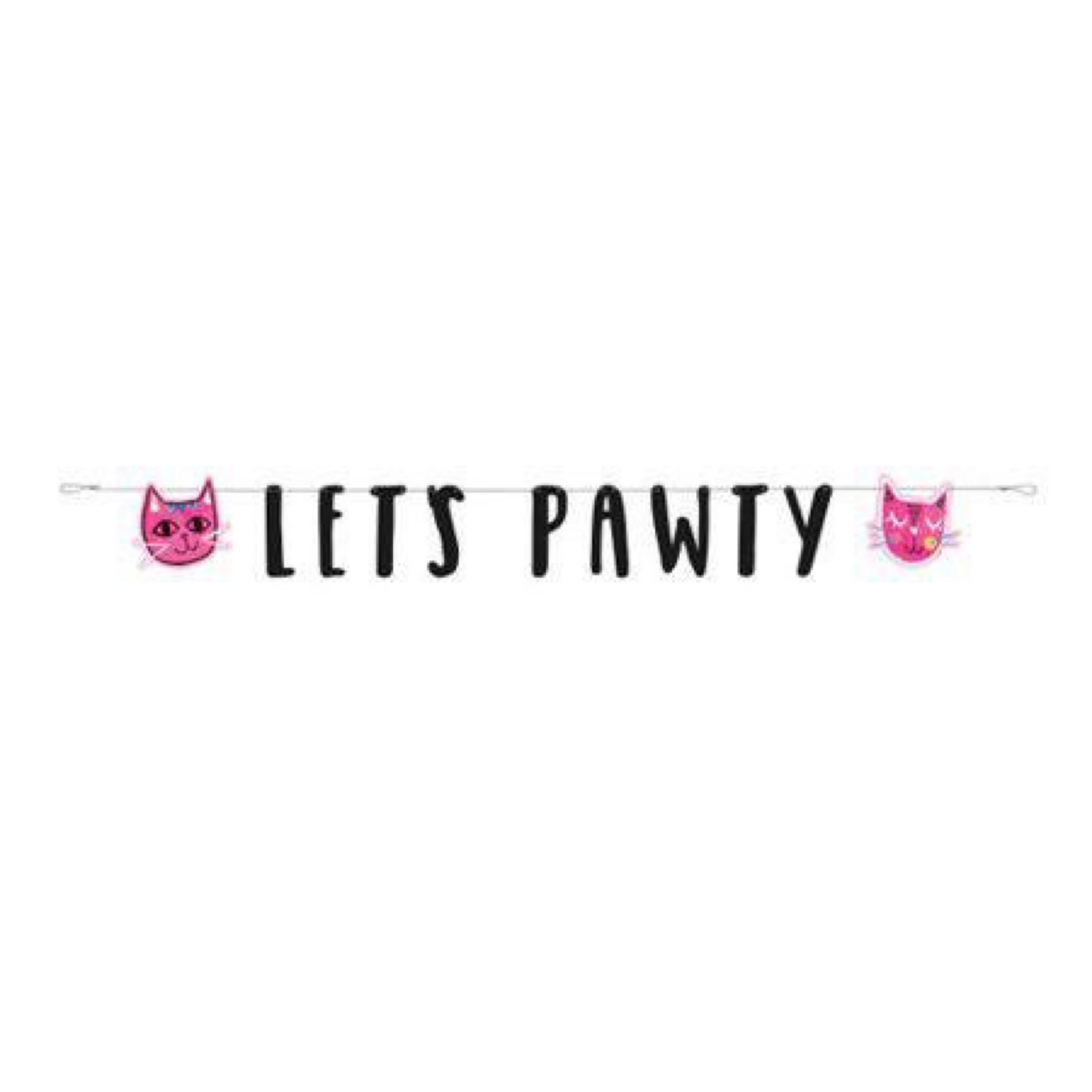 Kitten Party Cat Let's Pawty Banner (1ct)