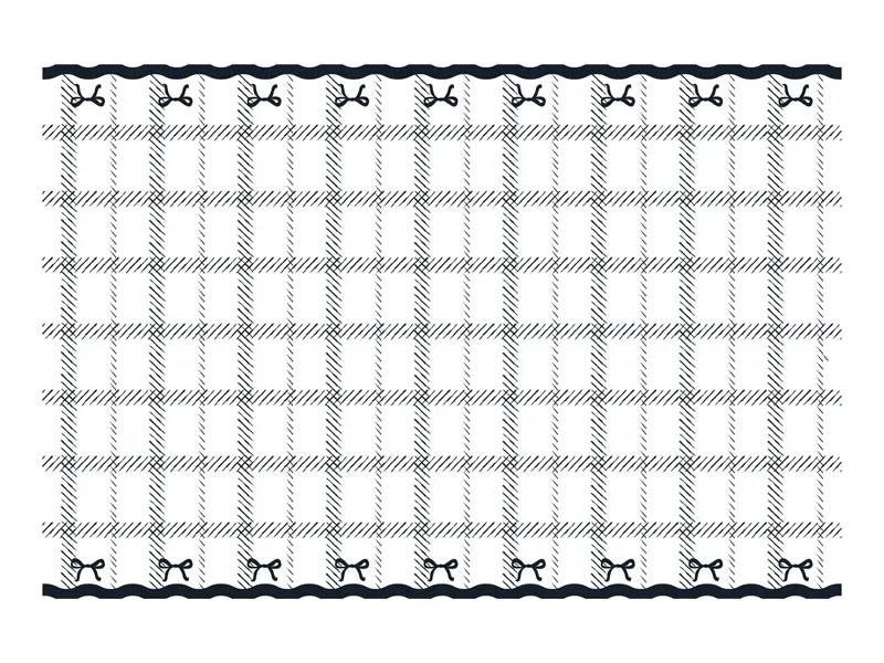 Tablecloth with Bows Black & White Disposable 180x120cm