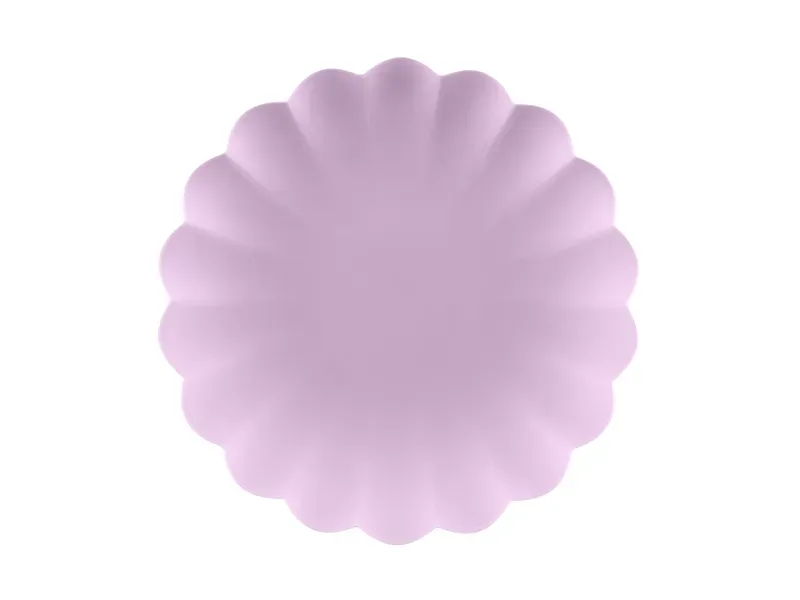 PLASTIC PLATES FRILL VIOLET (22X22CM - 1PKT/4PC)