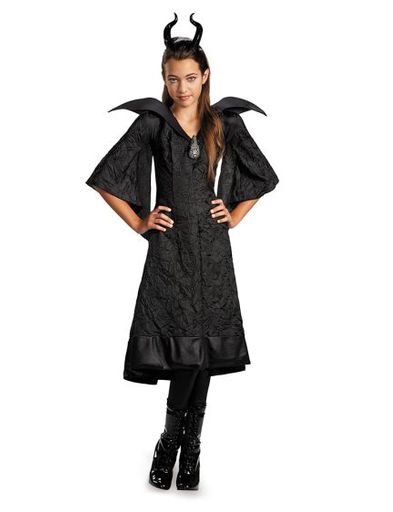 Maleficent Black Gown Deluxe Girl M