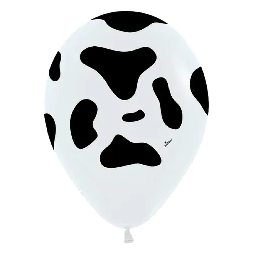 11 Inch Cow Print Designer Latex Balloons