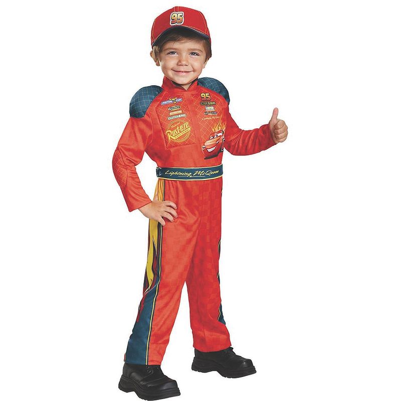 Cars 3 Lightning McQueen Classic Toddler Costume, Red L (4-6)