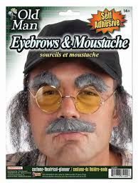 OLD MAN EYEBROWS AND MOUSTACHE