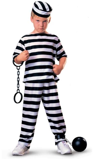 Kids Prisoner Boy Costume MEDIUM