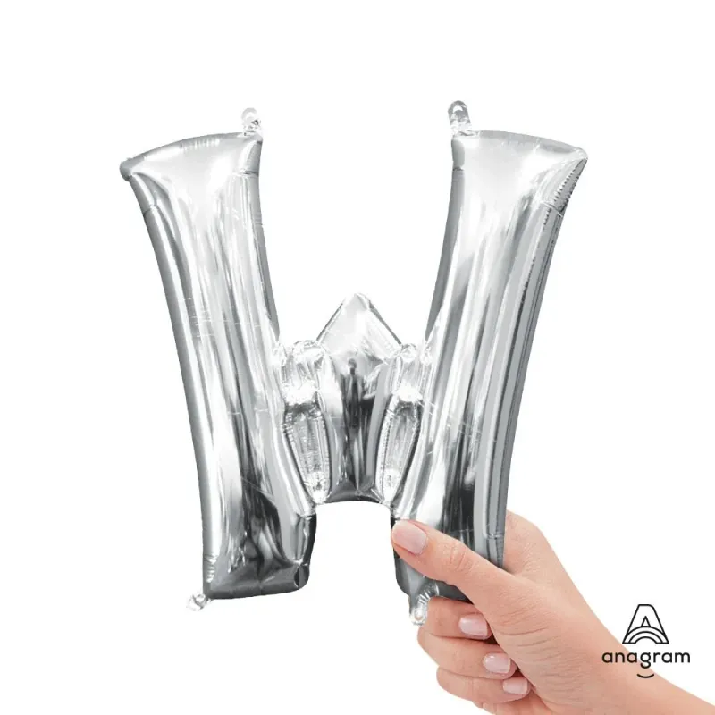 16 inch LETTER W - ANAGRAM - SILVER (AIR-FILL ONLY)