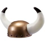 Star Power Viking Warrior Plastic Helmet with Horns, Gold