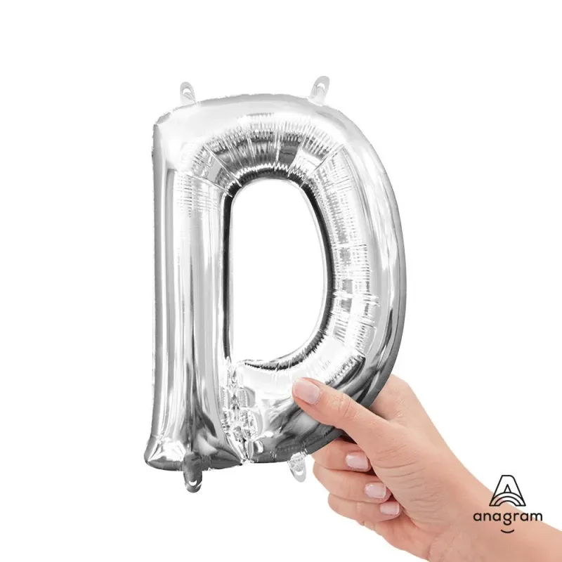 16 inch LETTER D - ANAGRAM - SILVER (AIR-FILL ONLY)