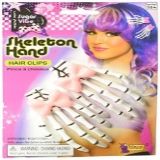 Skeleton Hands Bow Clip-Pink