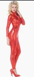 Red Metallic Jumpsuit Adult Size S