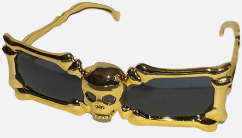 Gold Skeleton Glasses