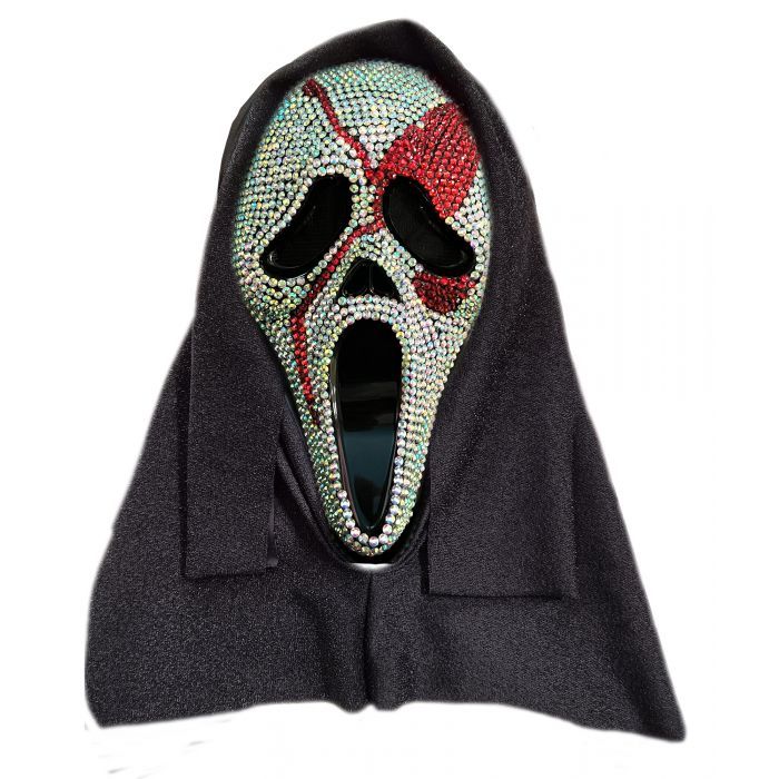 Ghost Face Bloody Bling Mask