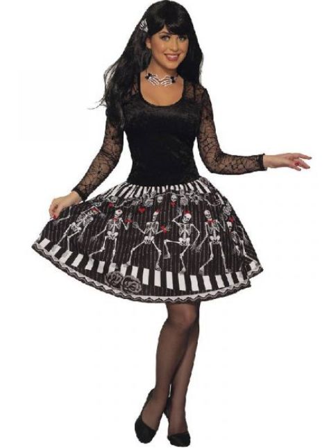 Skeleton Chorus Dress Adult Size 18-22