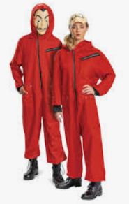 Money Heist and Jumpsuit with Mask Adult Size XL (42-46)